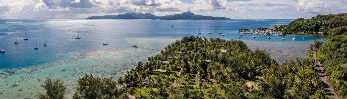 Pension Le Sunset Beach Raiatea - Luftaufnahme - Tahiti