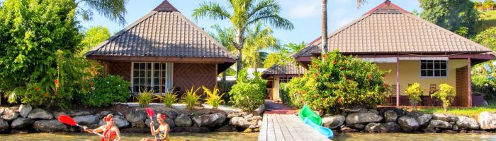 Pension Villa Ixora Raiatea - Steg über der Lagune - Tahiti