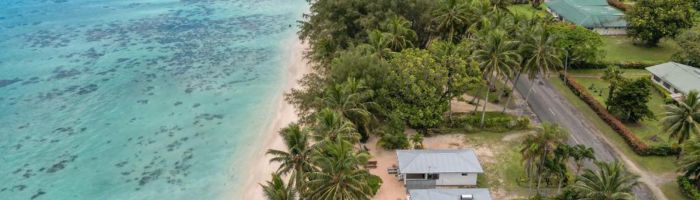 Pension Bella Beach Bungalows Rarotonga - Luftaufnahme - Cook Inseln