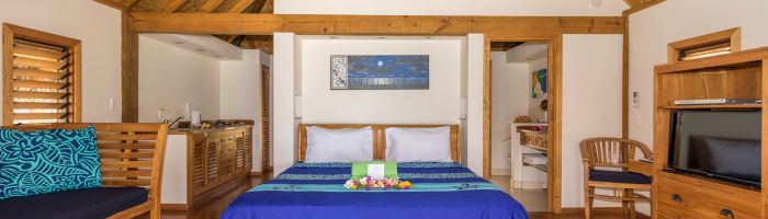 Hotel Etu Moana Beach Villas Aitutaki - Schlafzimmer - Cook Inseln