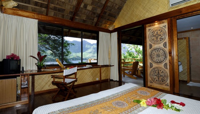 Hotel Keikahanui Nuku Hiva - Bungalow Innenansicht - Tahiti