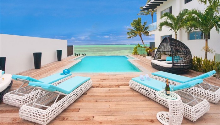 Hotel Crystal Blue Lagoon Luxury Villas Rarotonga - Infinity Pool - Cook Inseln