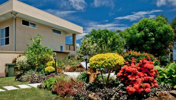 Pension Black Rock Villas Rarotonga - Gartenblick - Cook Inseln