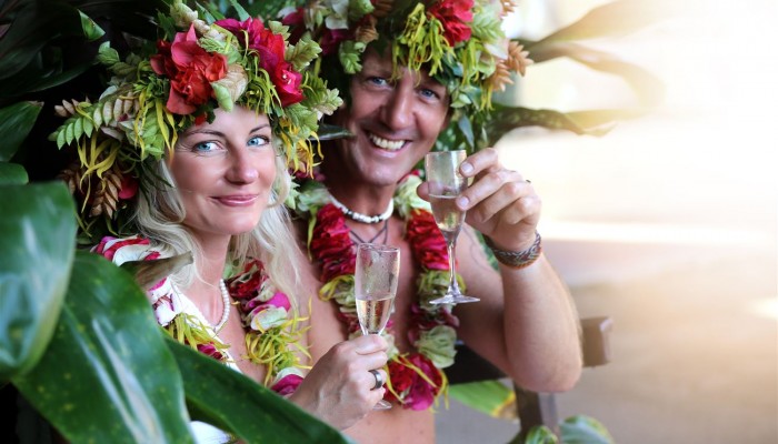 Hochzeit Tiki Village Moorea - symbolische Zeremonie - Tahiti