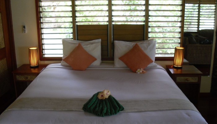 Hotel Viwa Island Resort Yasawas - Bungalow Innenansicht - Fiji