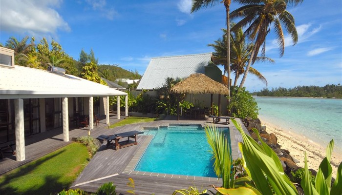 Hotel Muri Beach Villa Rarotonga - Pool Aussenbereich - Cook Inseln