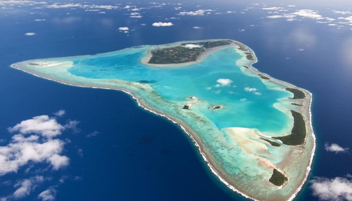 Ausflug Aitutaki Tagesausflug - Aitutaki aus der Luft - Cook Inseln