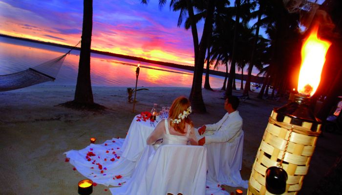 Heiraten Aitutaki - Dinner am Strand - Cook Inseln