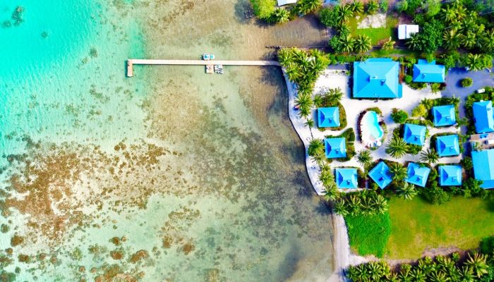 Hotel Opoa Beach Raiatea - Luftaufnahme - Tahiti