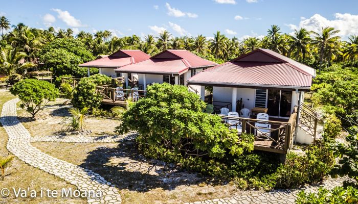 Pension Va'a i te Moana Rangiroa - Luftaufnahme - Tahiti